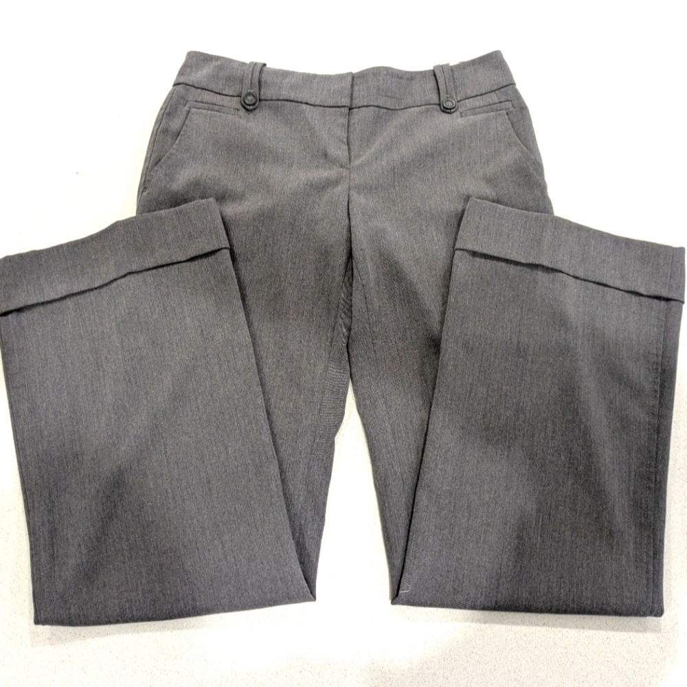 Loft Charcoal Gray Cuffed Dress Pants Size 4